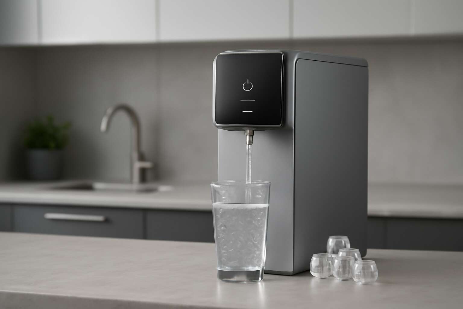 water dispenser with ice maker