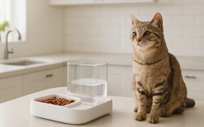 Make mealtimes effortless with a cat food and water dispenser for busy households