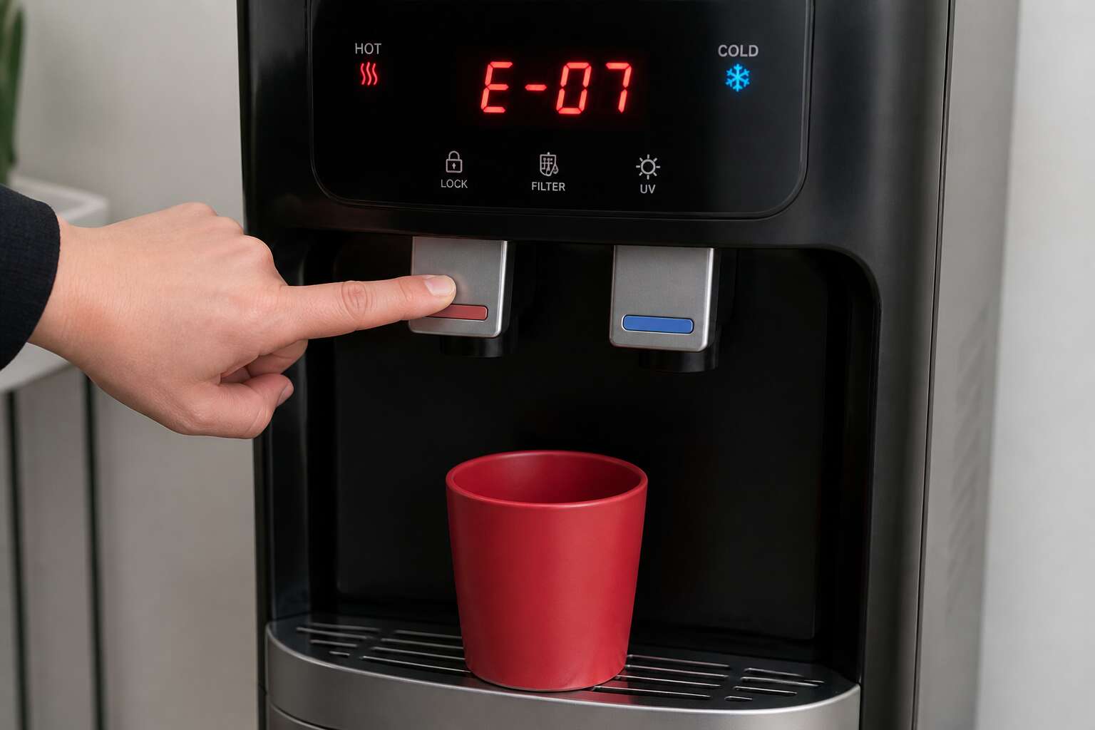 water dispenser not dispensing water