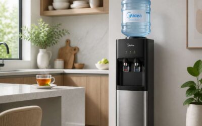 Midea water dispenser: clean, hot and cold water instantly.