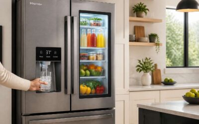 Hisense water dispenser fridge keeps drinks cold and water handy.